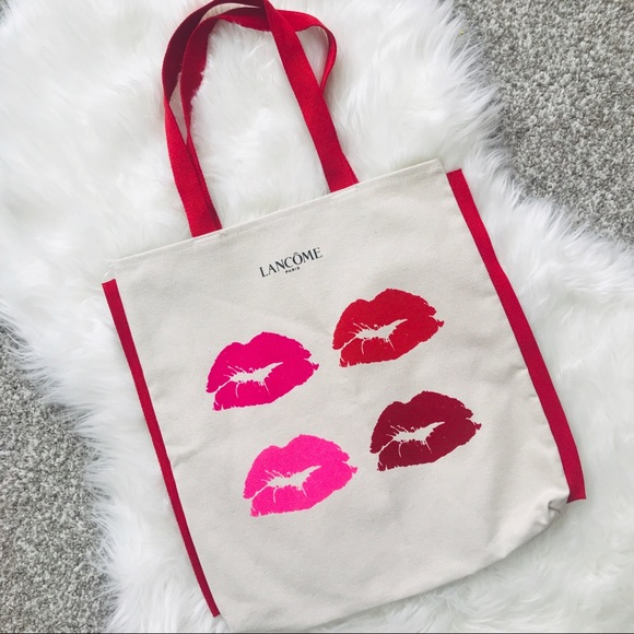 Lancome Handbags - Lancôme | Kissy Lips Canvas Tote